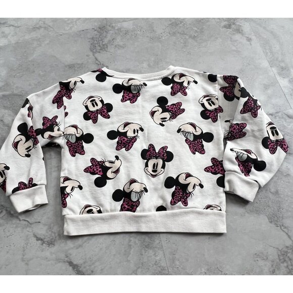 Disney Minnie‎ Mouse Size Medium 8 - 10 Girls Crew Neck Pullover Sweatshirt - Picture 2 of 3